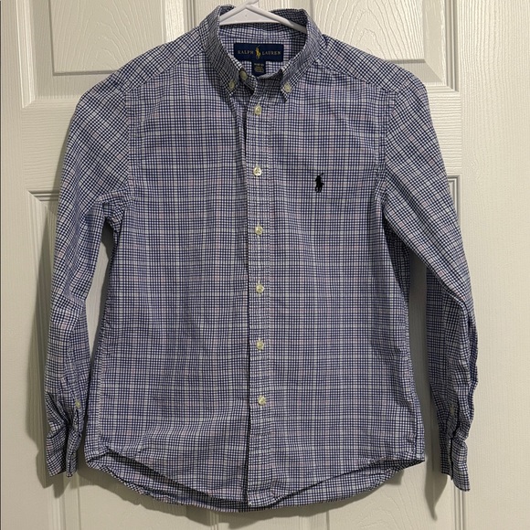 Ralph Lauren boys Blue/red and White Checkered Shirt - Picture 1 of 6